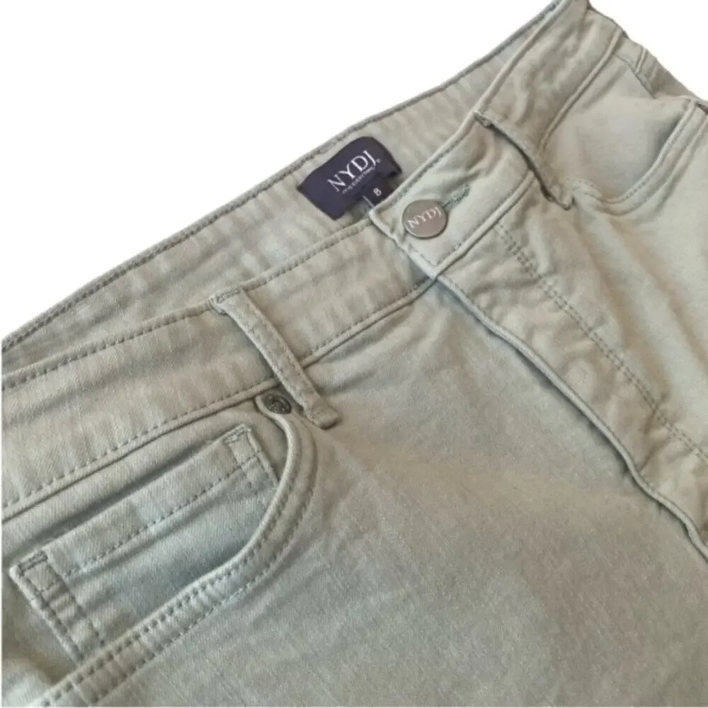 NYDJ Sage Green Denim Cut off Shorts - Size 8